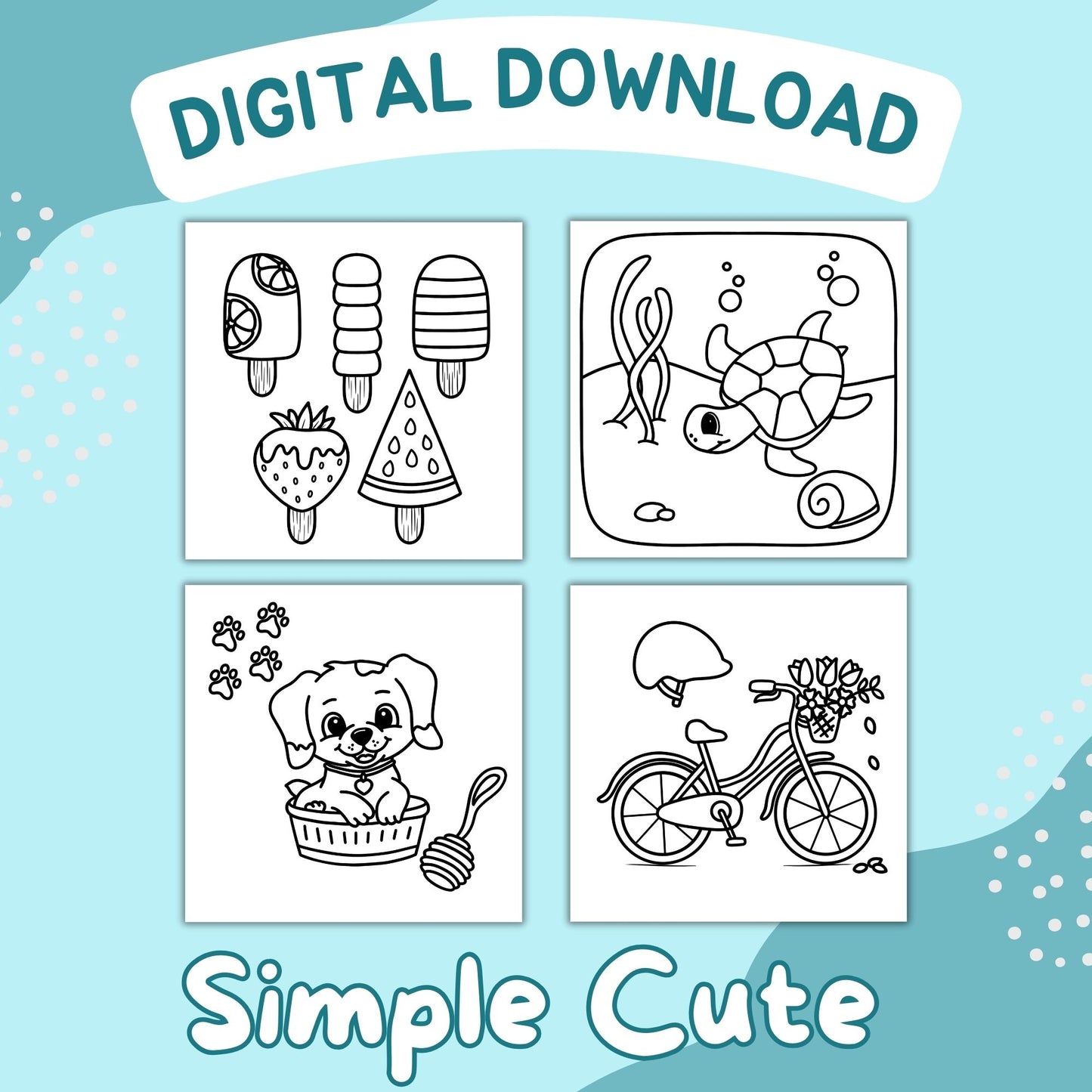 40 Simple Cute Printable Pages