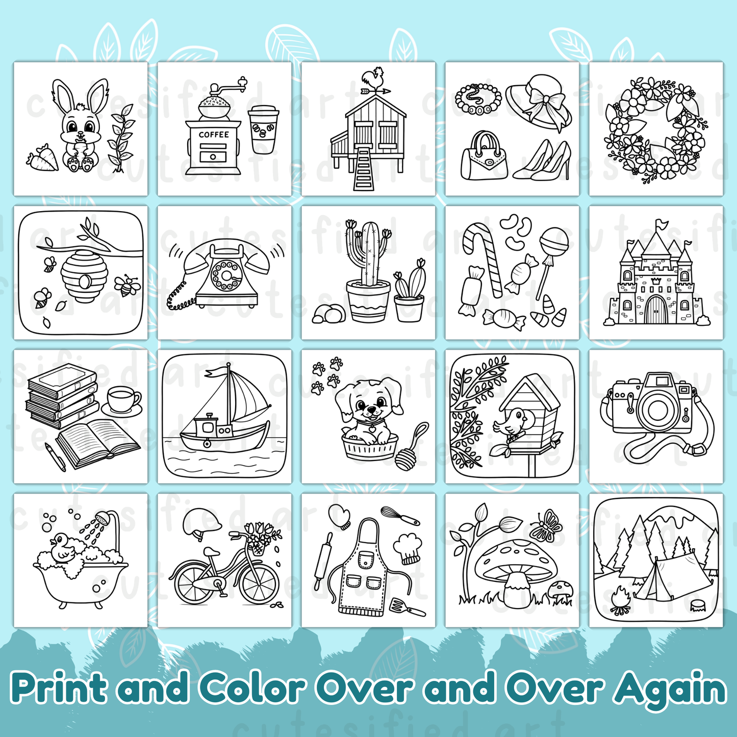 40 Simple Cute Printable Pages