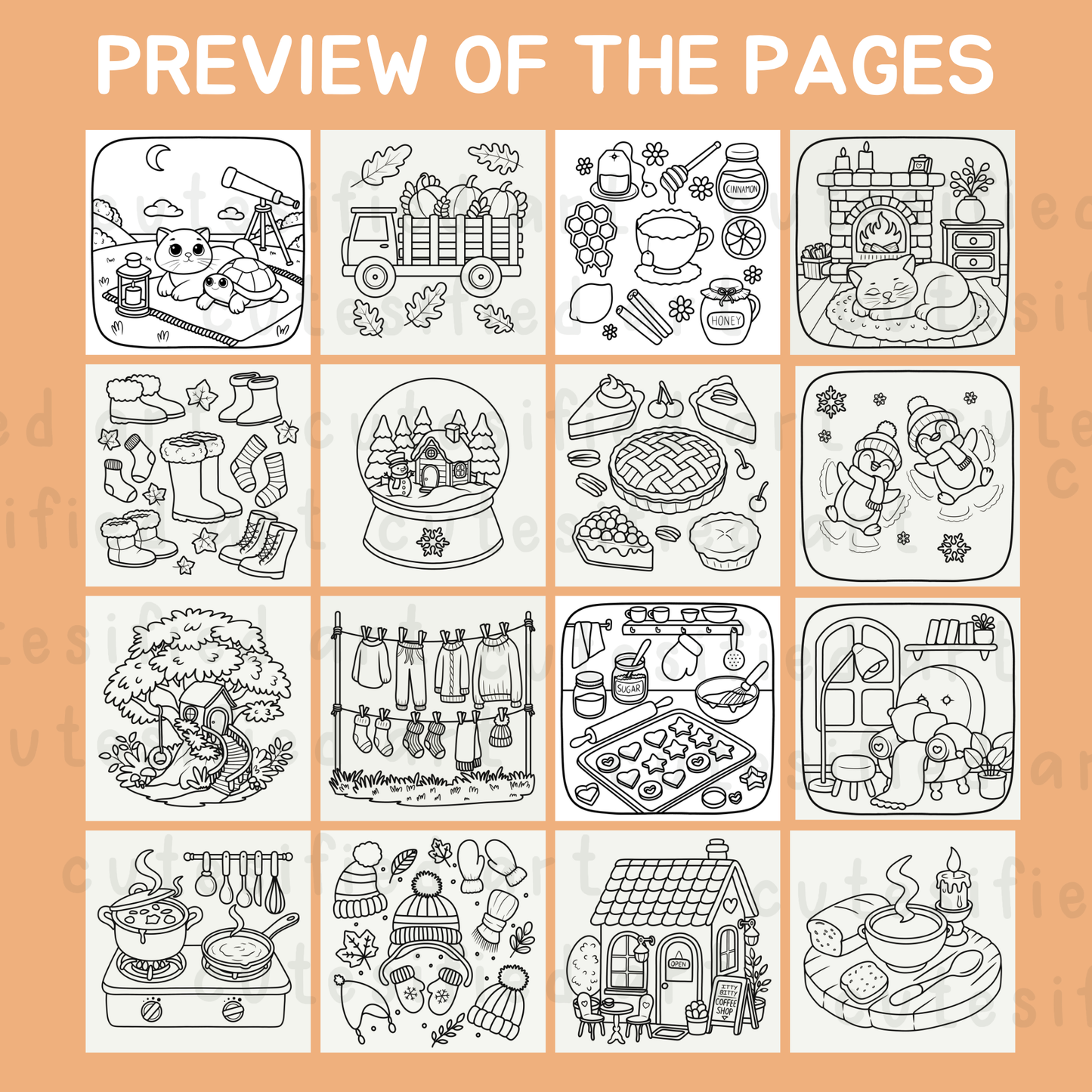 Snug Vibes Coloring Pages